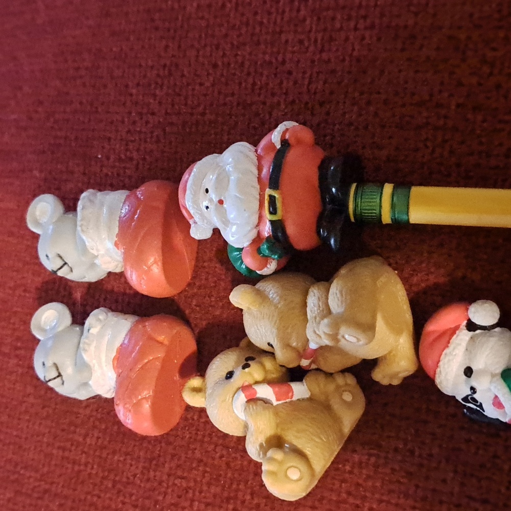 Vintage Russ little rubber mouse dog bear santa - Picture 2 of 2